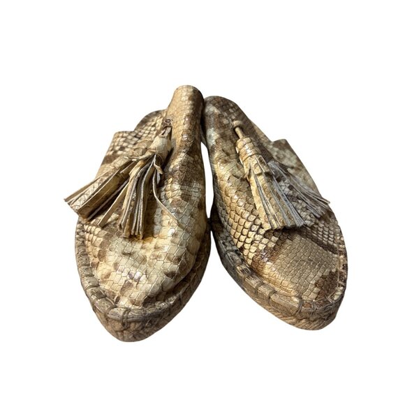 Snake-Print Tassel Slip-On Loafers By Zara Woman Size 7.5 - Picture 3 of 9